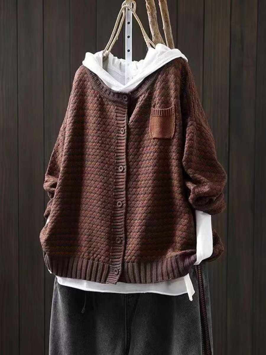 Lena | Eleganter Strickcardigan mit feiner Struktur