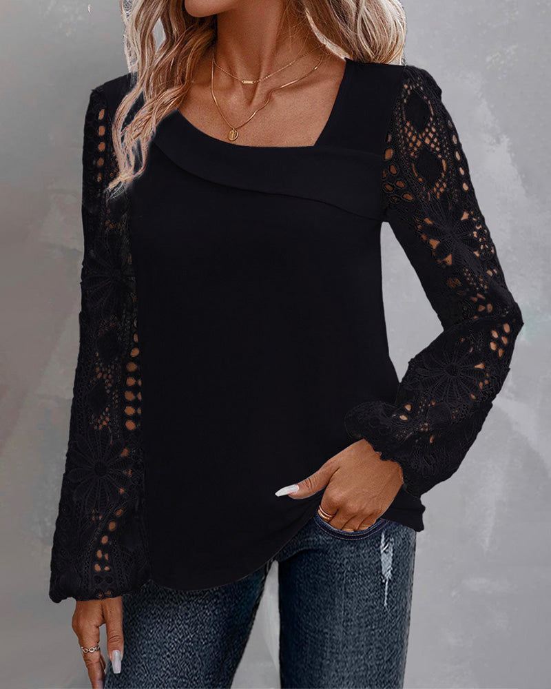 Lara | Damen Bluse casual & elegant mit feinen Spitzen