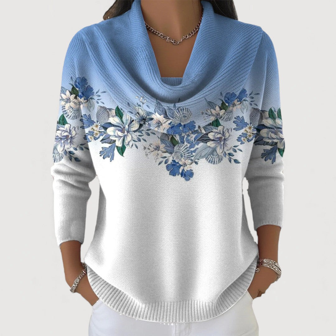 Elisa | Damen Pullover elegant und zeitlos floral
