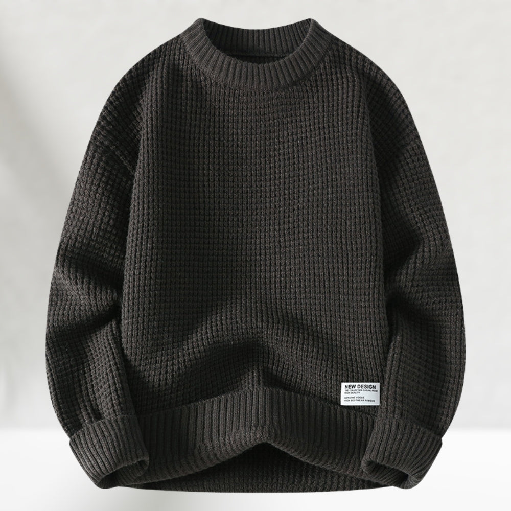 Jonas | Strickpullover mit klassischem Rundhalsausschnitt