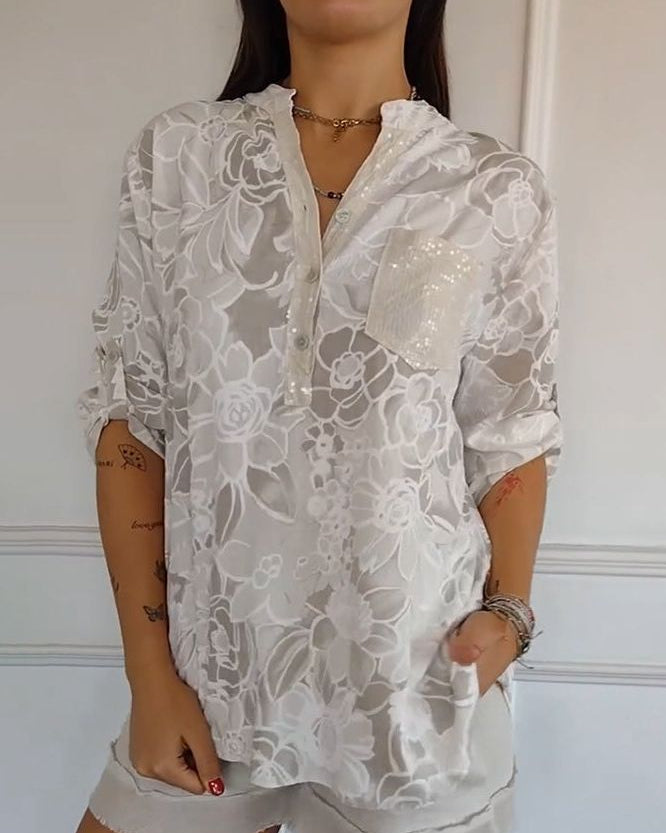 Mila | Elegante Bluse Damen Mit Pocket
