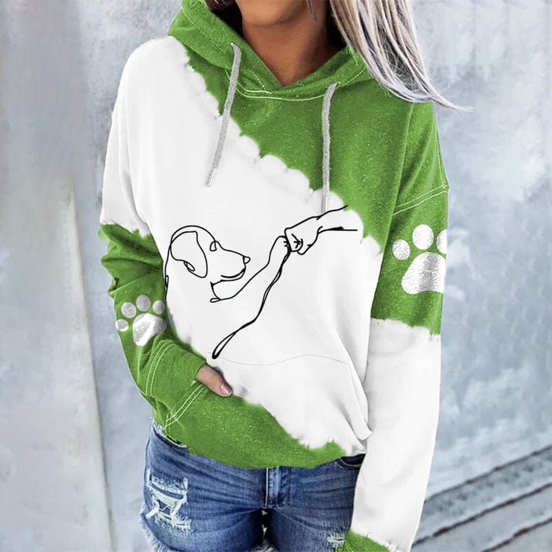 Leona | Cooler Kapuzenpullover mit farbigem Druck