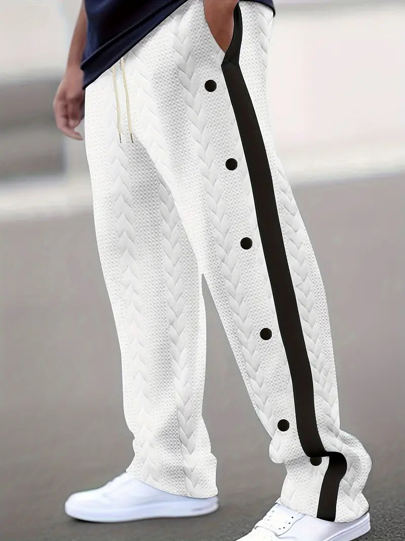 Marie | Trendige Strickhose mit Knöpfen an der Seite