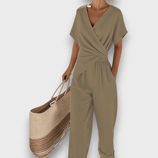 Clara | Eleganter Sommer-Jumpsuit mit Wickeloptik