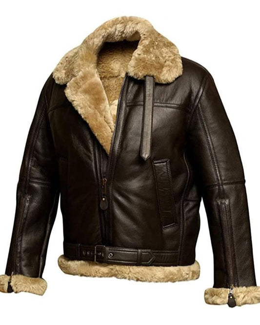 Leon | Stylische vegane Lederjacke mit warmem Futter