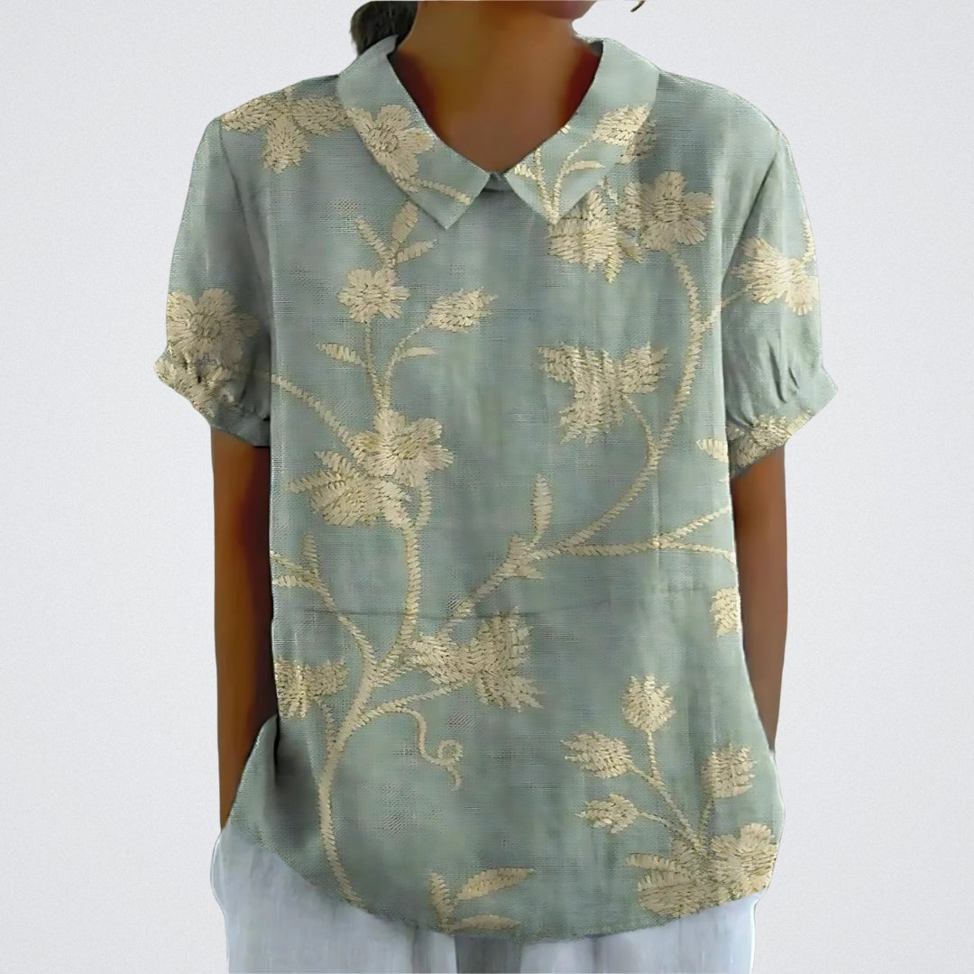 Emilia | Moderne Bluse mit Blumenmuster