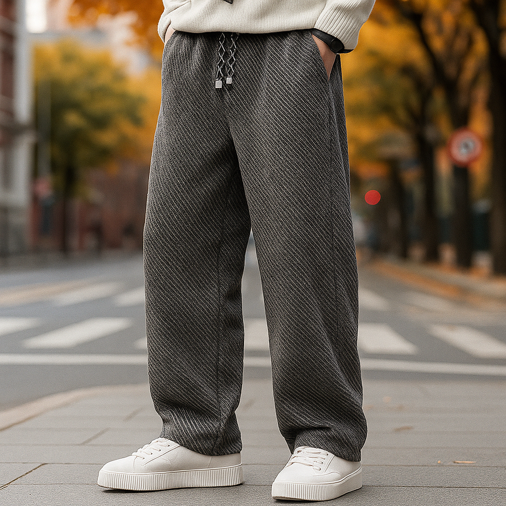 Max | Herren Strukturhose mit Kordelzug modern
