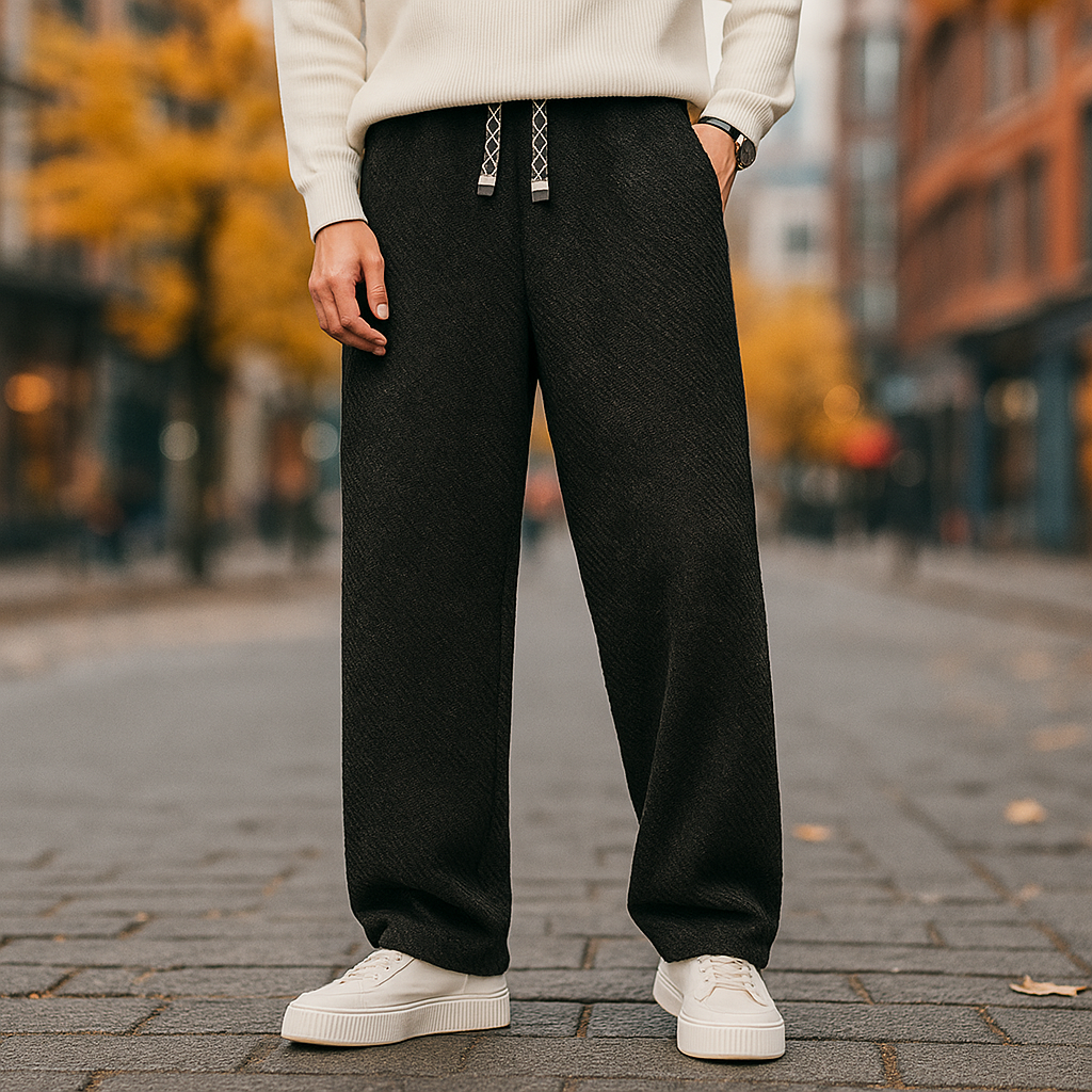 Max | Herren Strukturhose mit Kordelzug modern