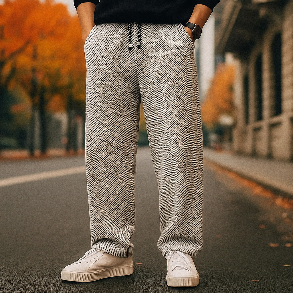 Max | Herren Strukturhose mit Kordelzug modern