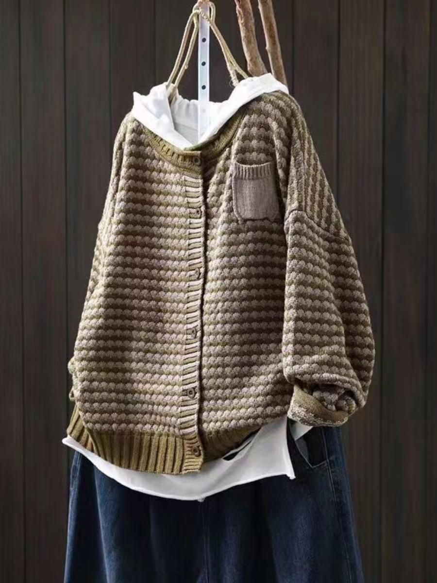 Lena | Eleganter Strickcardigan mit feiner Struktur