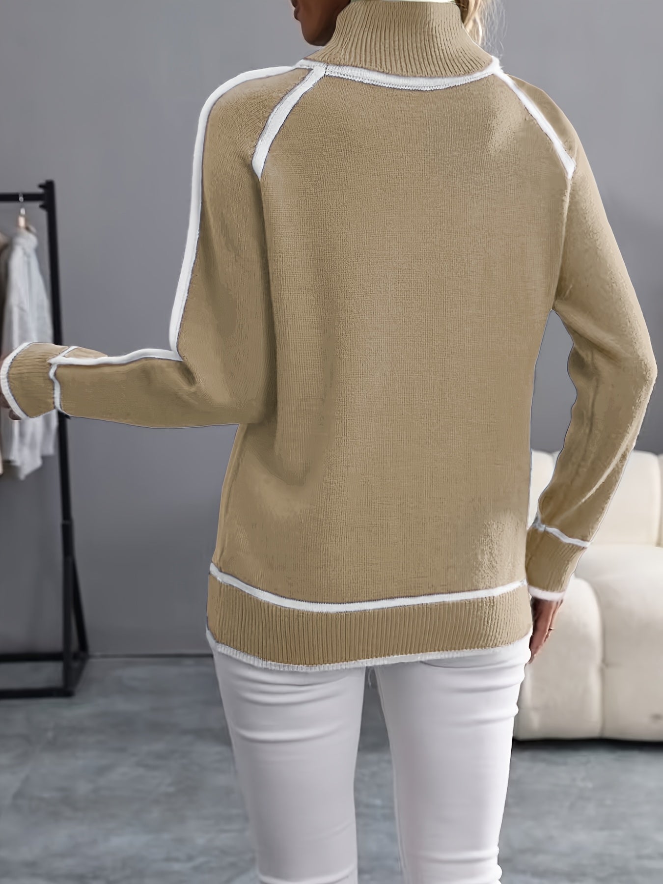 Clara | Gemütlicher Strickpullover mit hohem Rollkragen