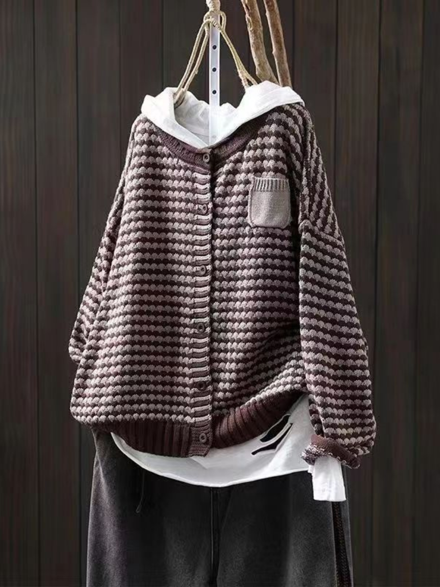 Lena | Eleganter Strickcardigan mit feiner Struktur