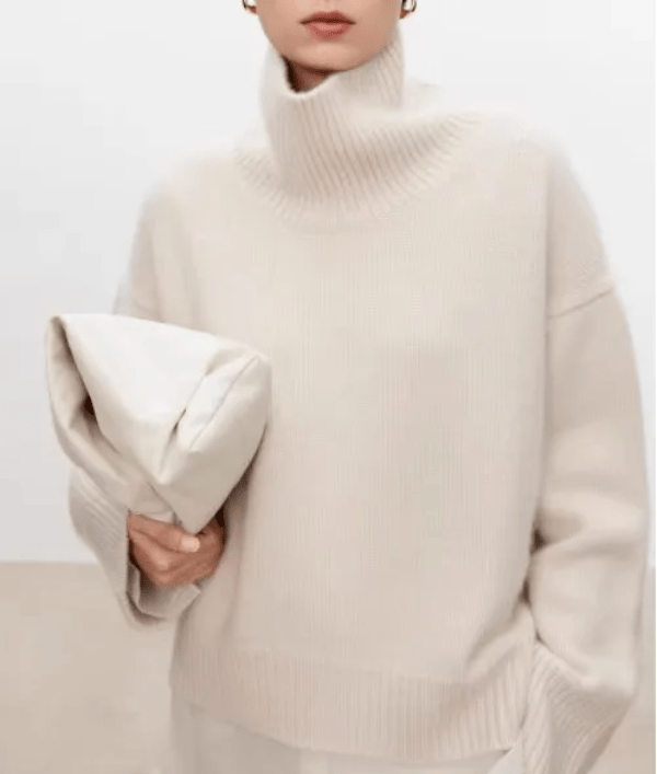 Paula | Eleganter Damenpullover Rollkragen hochwertig