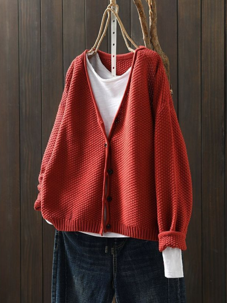 Emma | Leichter Strickcardigan mit edler Struktur