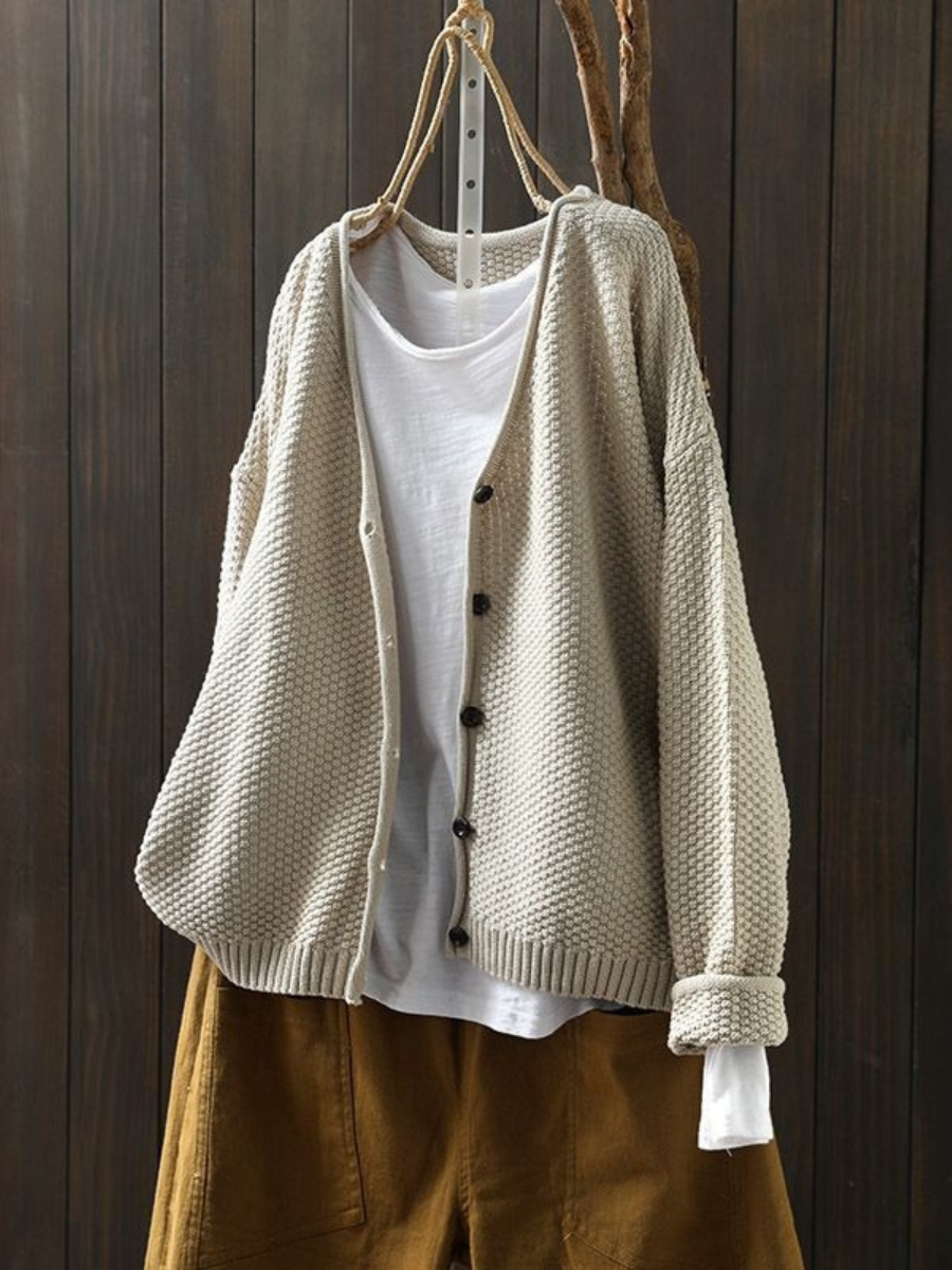 Emma | Leichter Strickcardigan mit edler Struktur