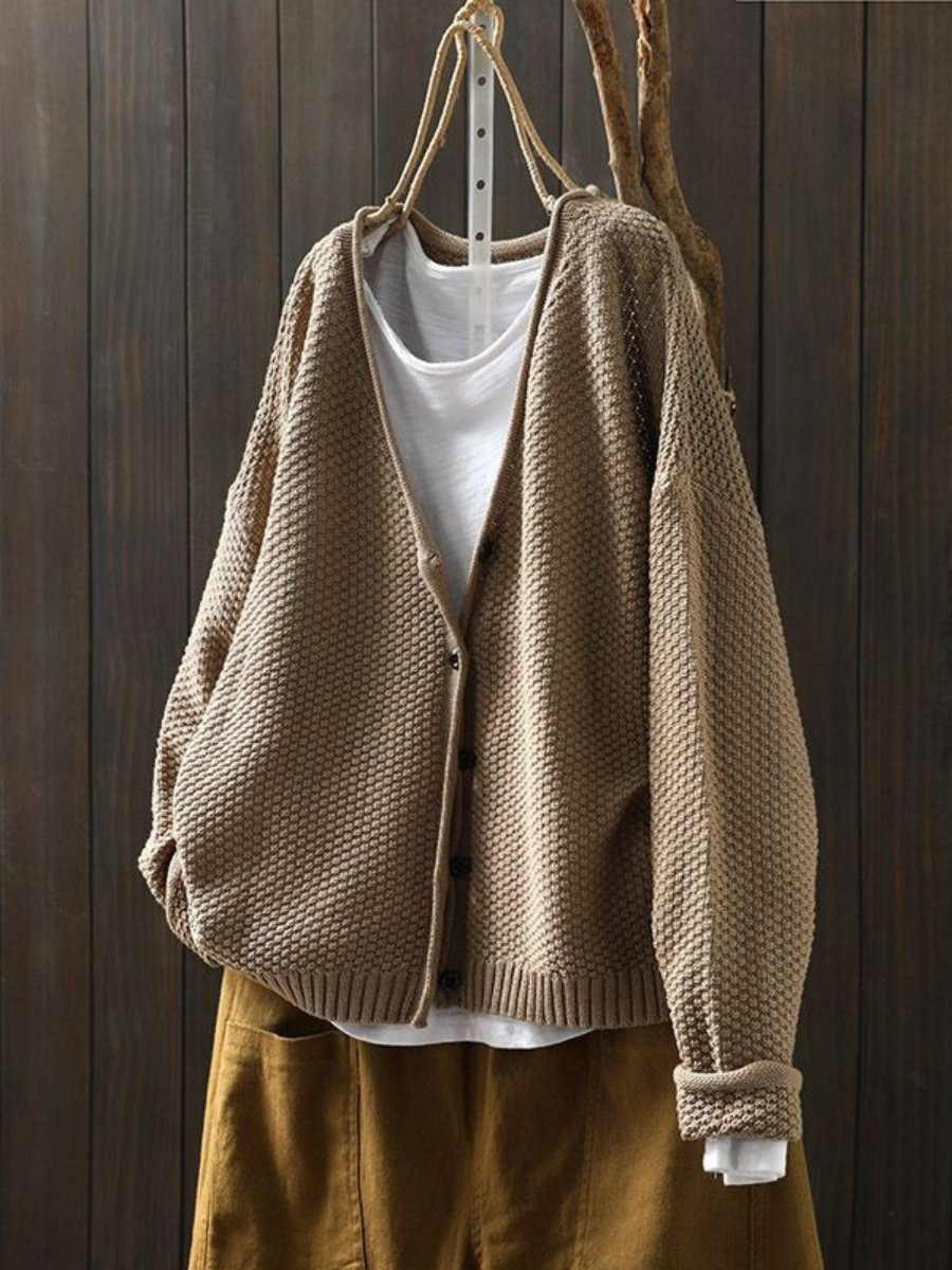 Emma | Leichter Strickcardigan mit edler Struktur