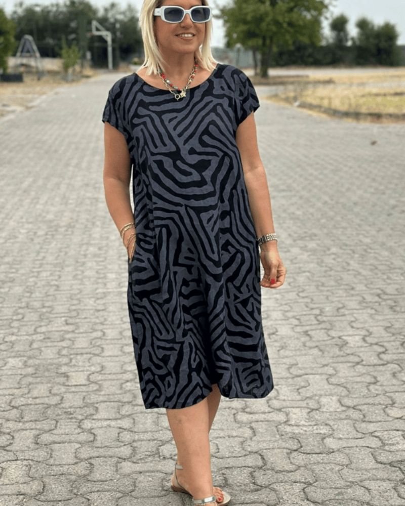 Fiona | Sommerkleid mit charmantem Rundhalsausschnitt