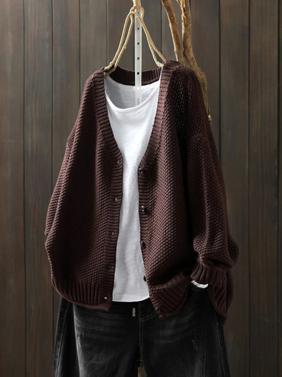 Emma | Leichter Strickcardigan mit edler Struktur
