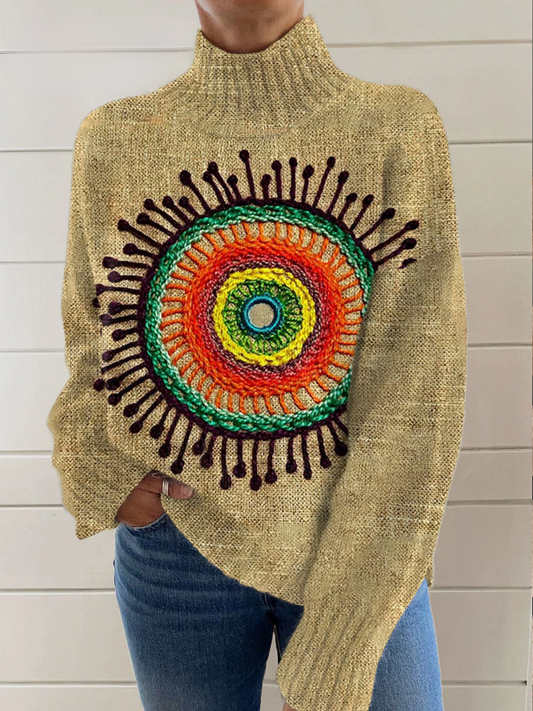 Clara | Psychedelischer Damenpullover Bunt & Stylisch