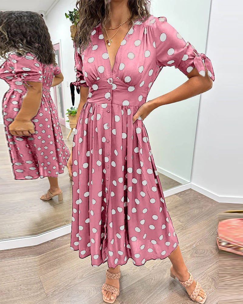 Daniela | Feminines Kleid mit Punktmuster