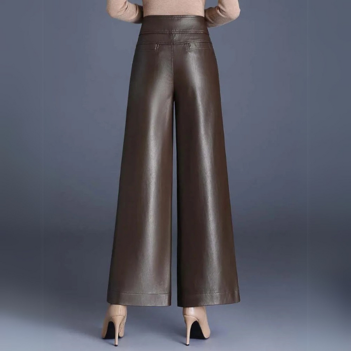 Mara | Weite Damen Lederhose elegant modern