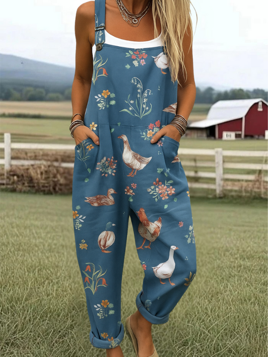 Lena | Stilvoller Jumpsuit mit angesagtem Vintage-Print