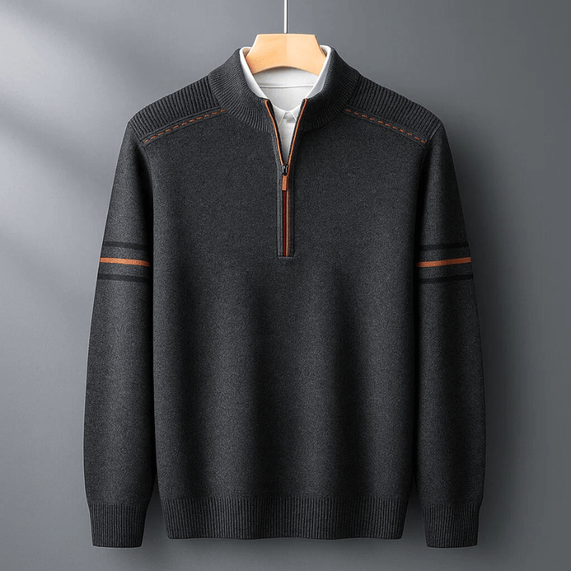 Philipp | Stilvoller Pullover Herren modern Halbreißverschluss