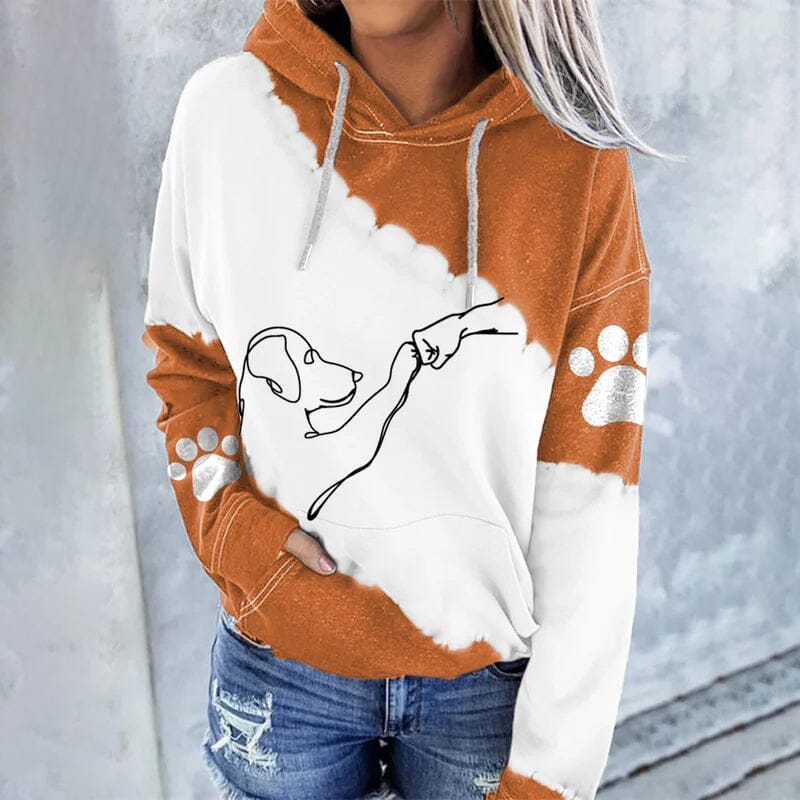 Leona | Cooler Kapuzenpullover mit farbigem Druck