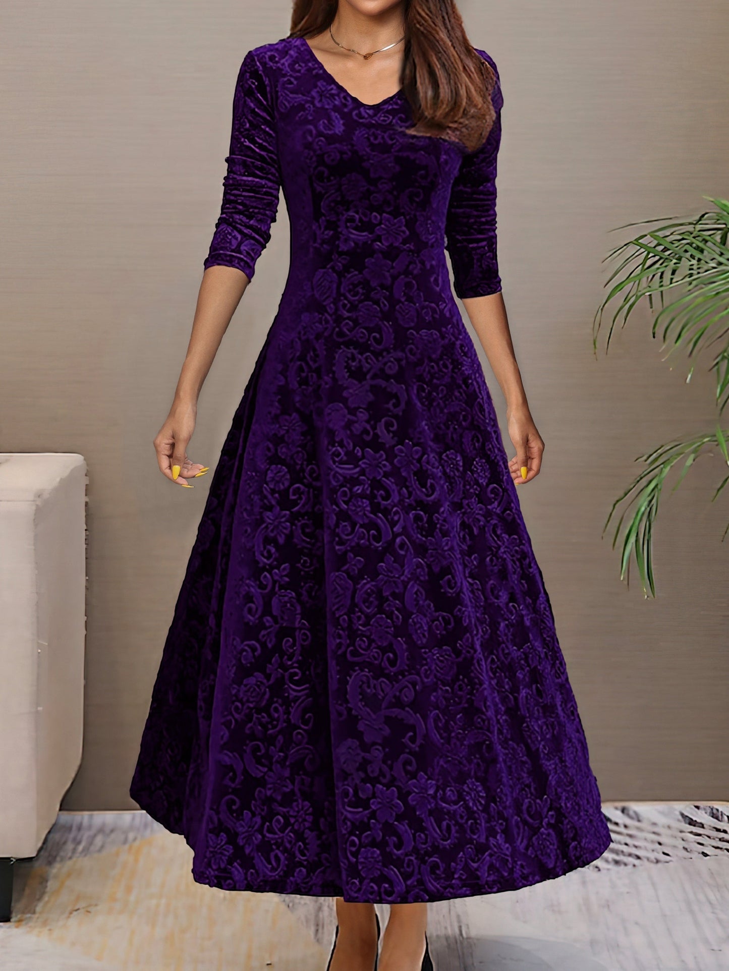 Isabella | Damen Samtkleid elegant modern stilvoll