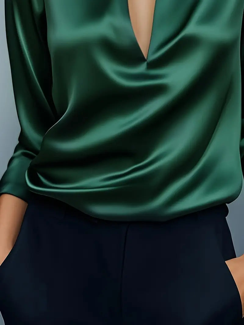 Carla | Schicke Bluse mit V-Ausschnitt für Damen