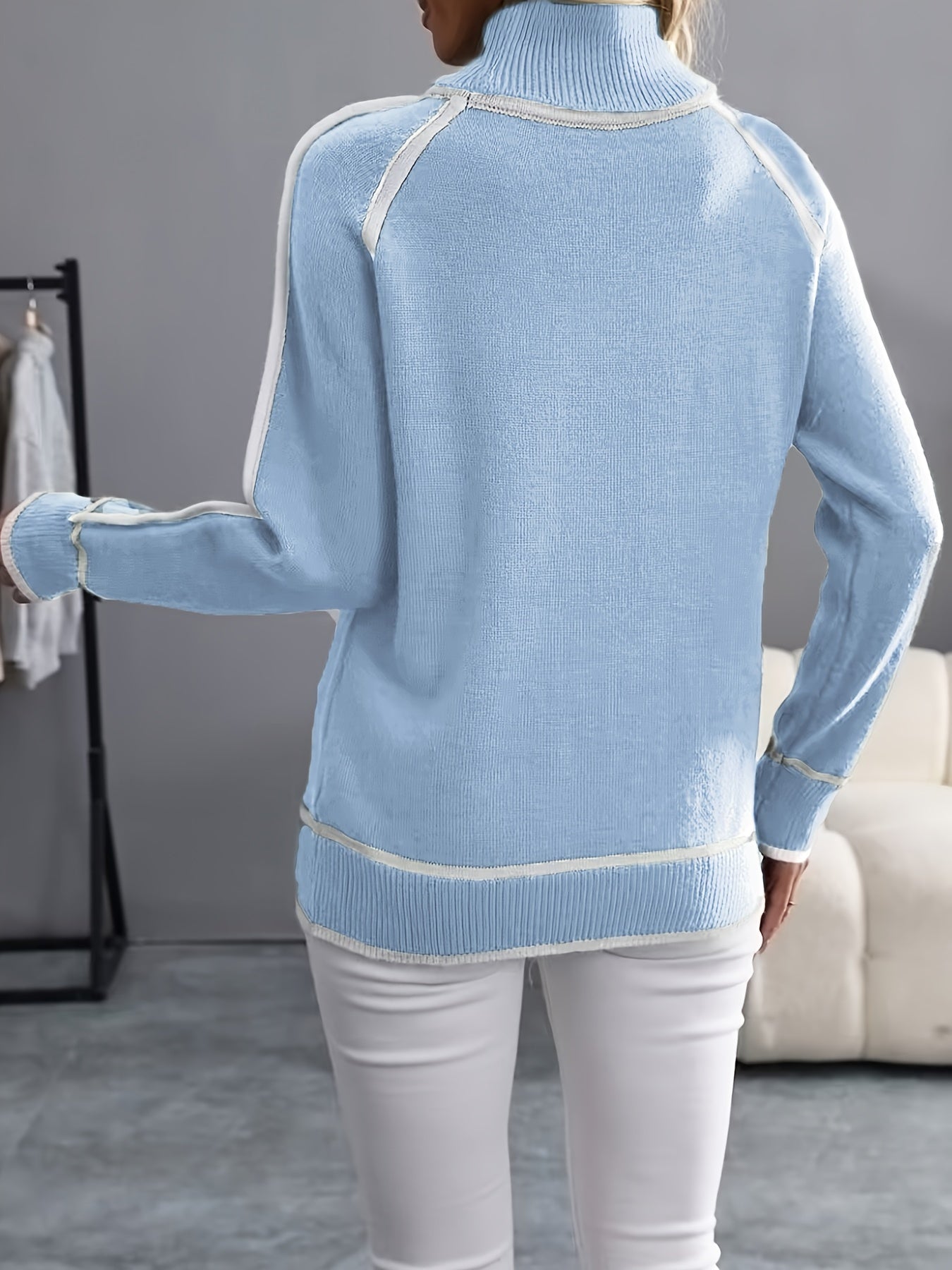 Clara | Gemütlicher Strickpullover mit hohem Rollkragen