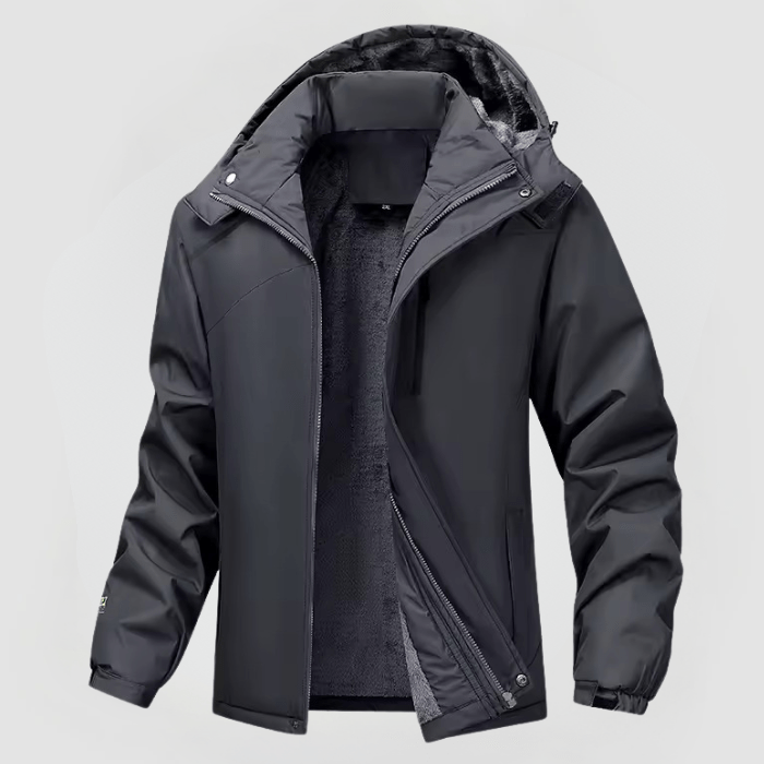 Daniel | Herren Jacke leicht mit Fleecefutter und Kapuze