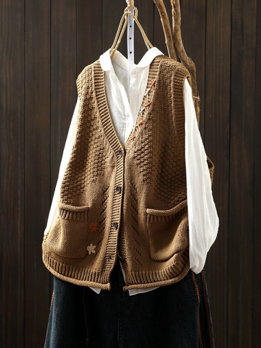 Lina | Elegante Strickweste mit feiner Struktur