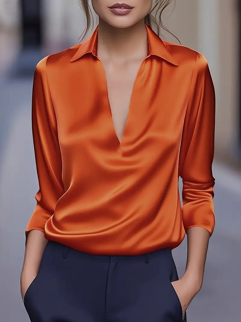 Carla | Schicke Bluse mit V-Ausschnitt für Damen