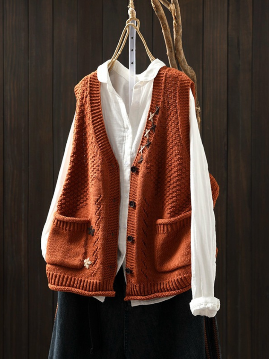 Lina | Elegante Strickweste mit feiner Struktur