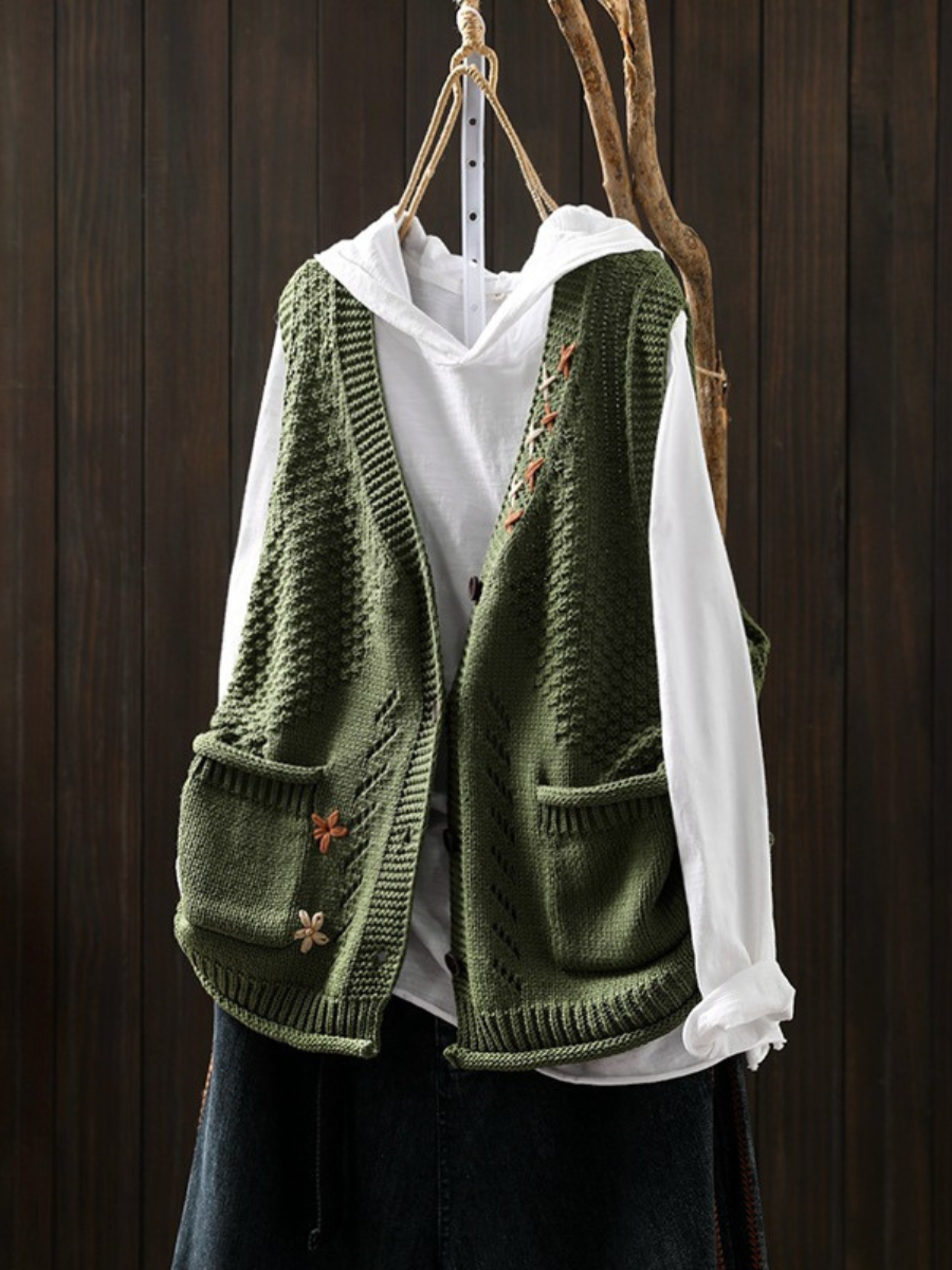 Lina | Elegante Strickweste mit feiner Struktur