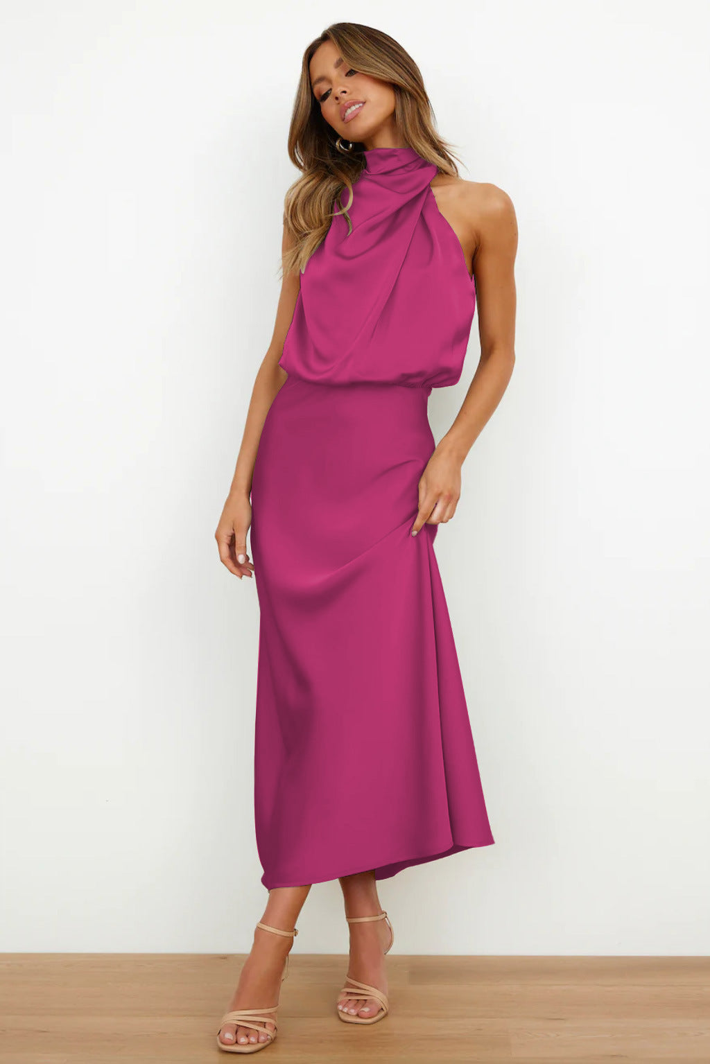 Noemi | Damen-Satinkleid mit luxuriösem Schimmer