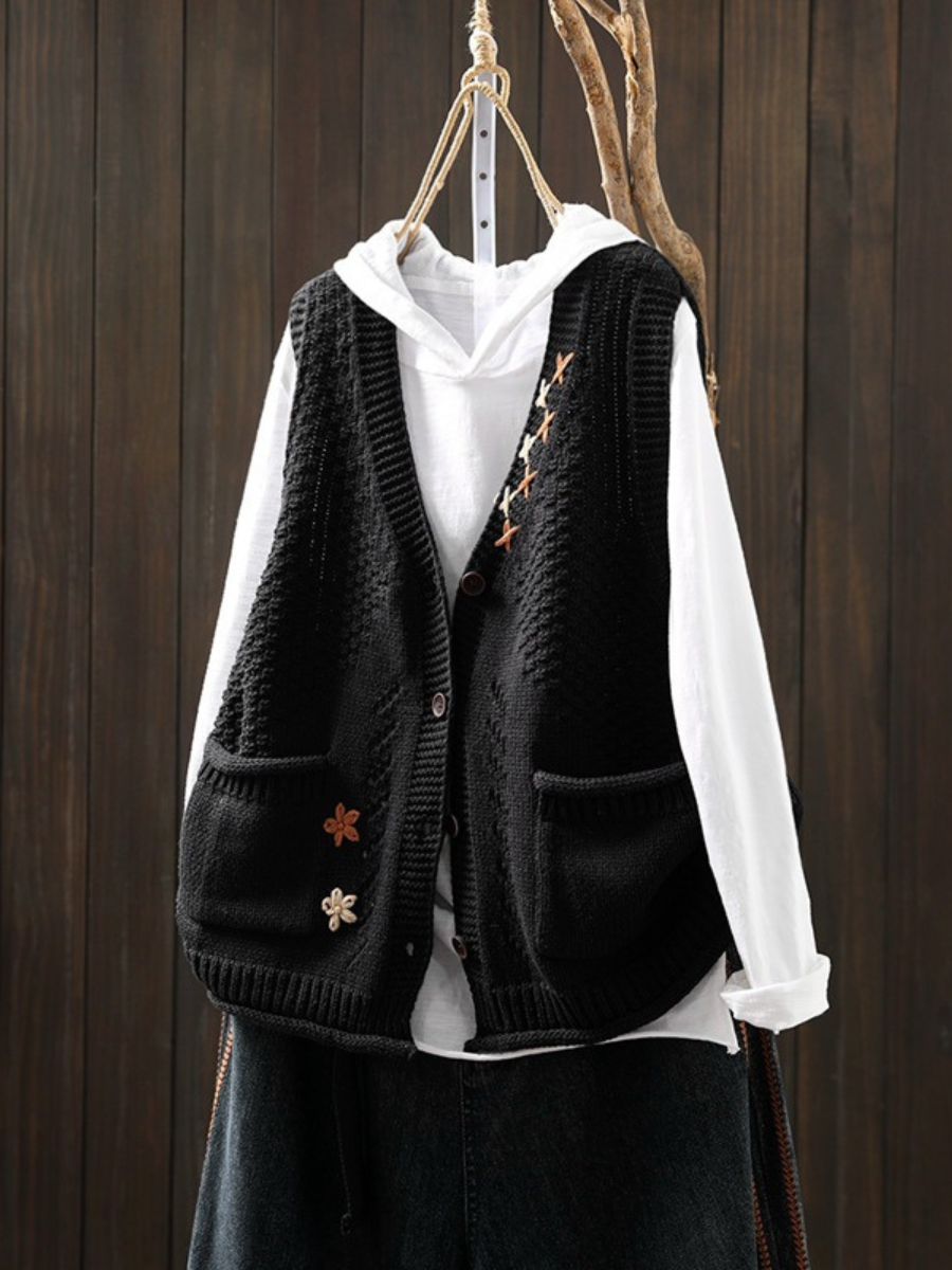 Lina | Elegante Strickweste mit feiner Struktur