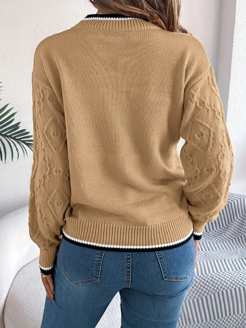 Julia | Eleganter Pullover für Damen im Streifenstil