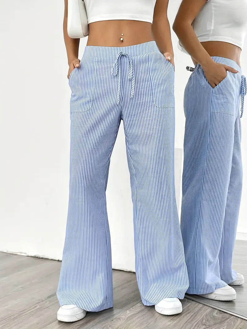 Clara | Elegante gestreifte Hose mit praktischen Taschen