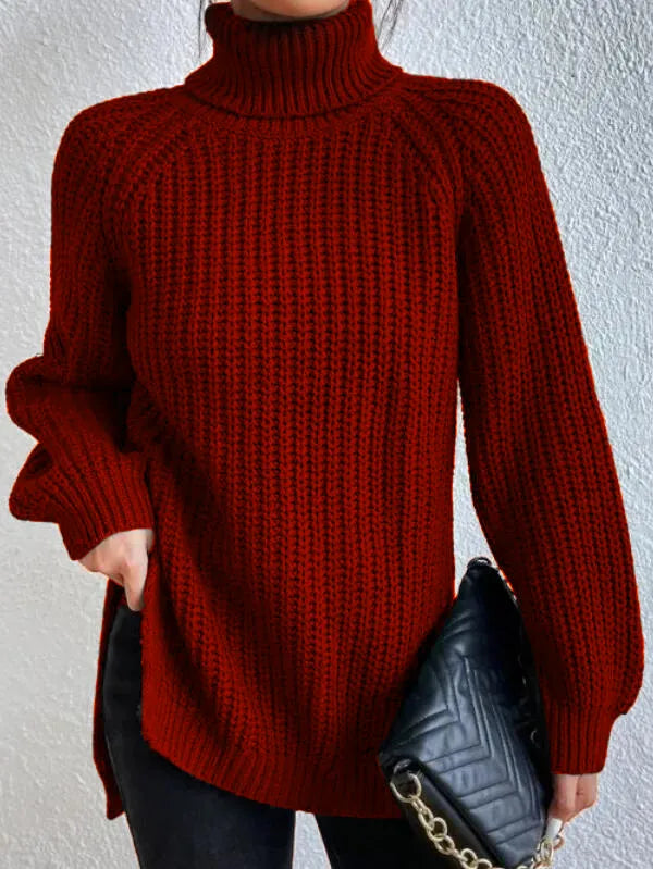 Lena | Stylischer Rollkragenpullover Damen Raglan