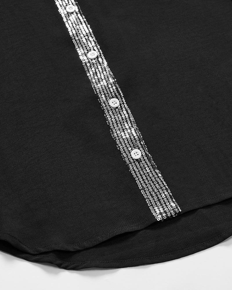 Julia | Modisches Damen Top casual elegant mit funkelnden Details