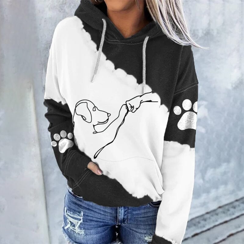 Leona | Cooler Kapuzenpullover mit farbigem Druck