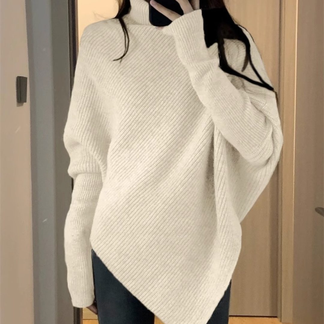 Marlene | Oversized Poncho Damenpullover Lässig Gestylt