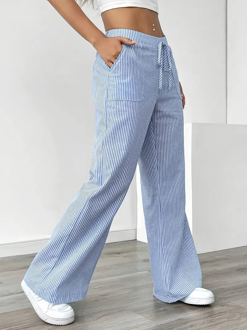 Clara | Elegante gestreifte Hose mit praktischen Taschen