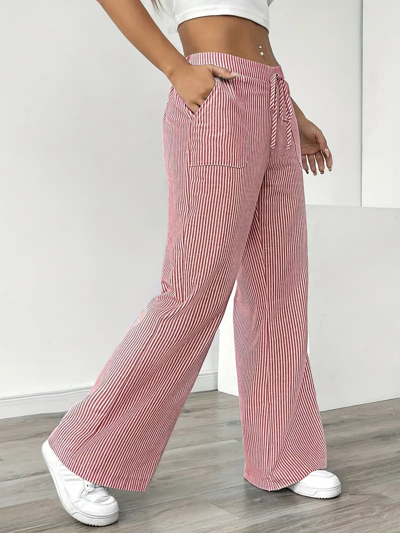 Clara | Elegante gestreifte Hose mit praktischen Taschen