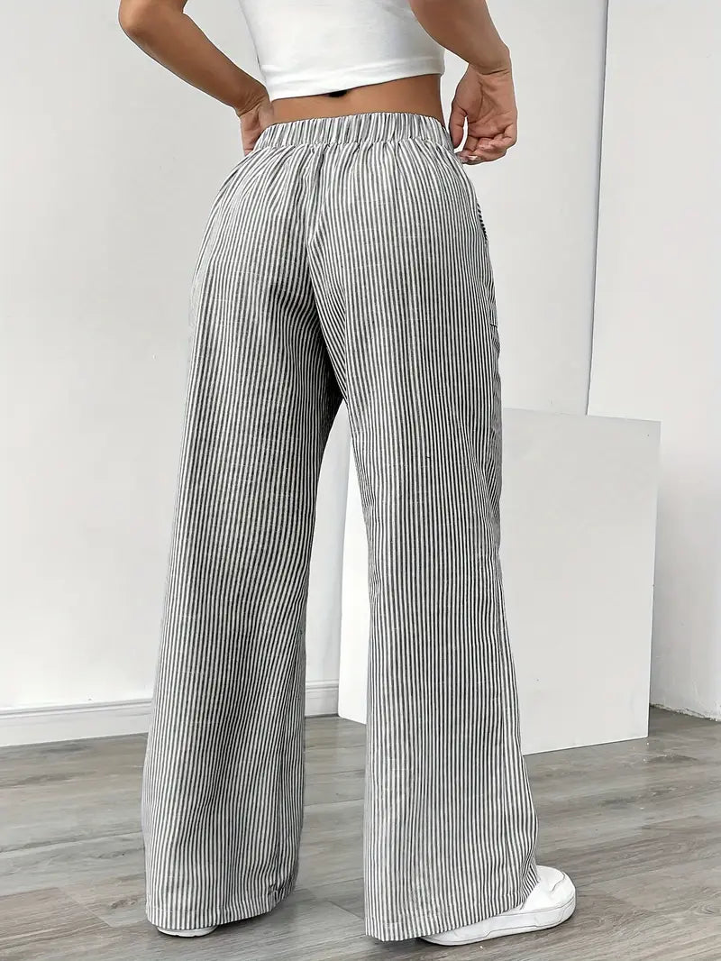 Clara | Elegante gestreifte Hose mit praktischen Taschen