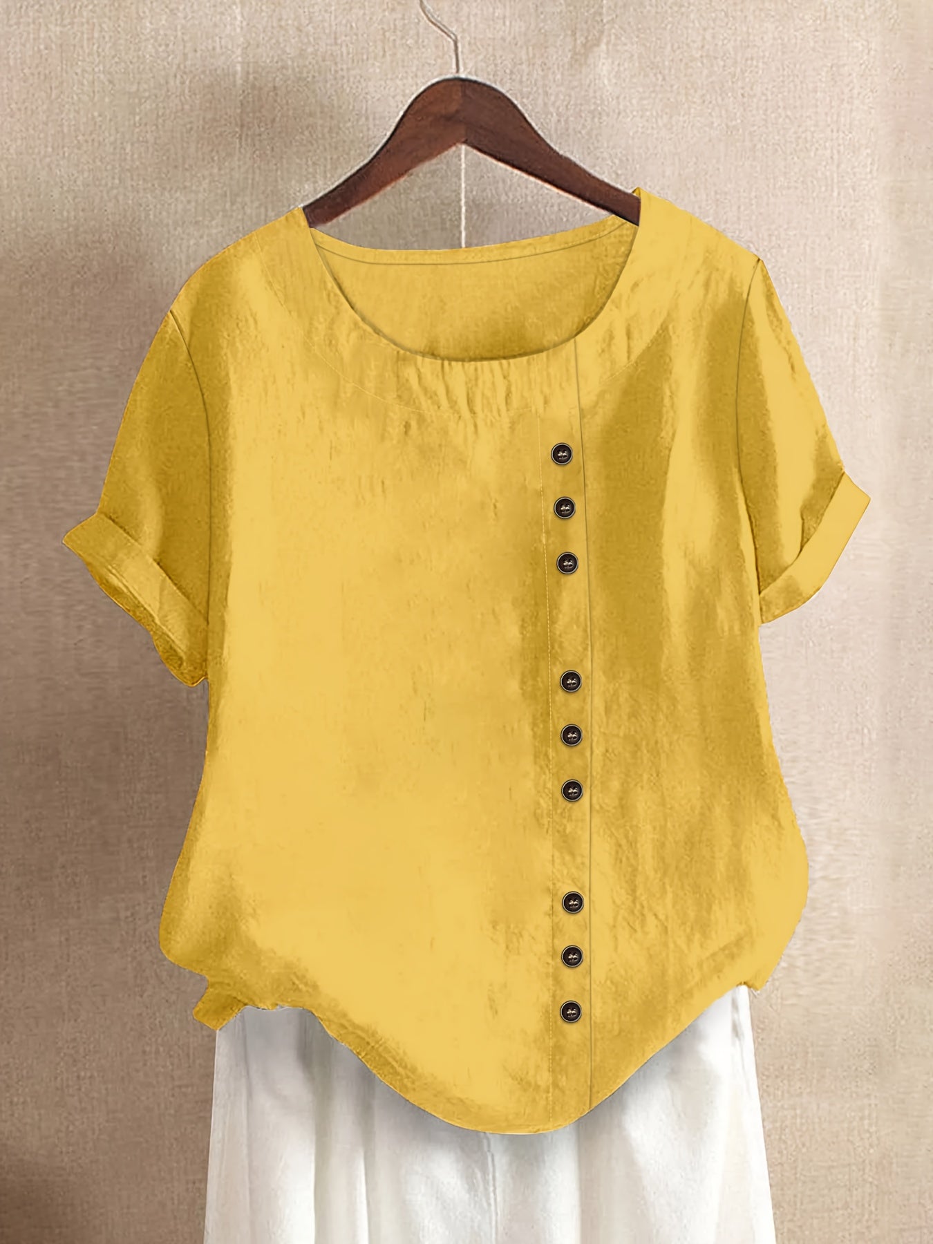Mila | Entspannte Bluse mit Knopfdetails