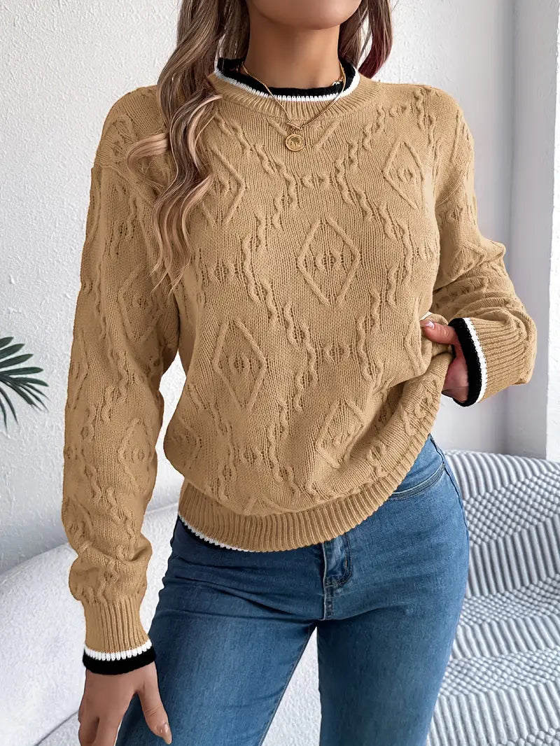 Julia | Eleganter Pullover für Damen im Streifenstil