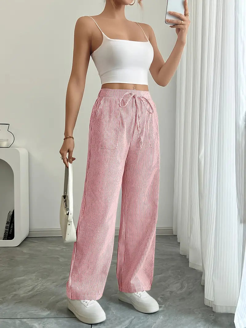 Clara | Elegante gestreifte Hose mit praktischen Taschen